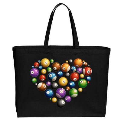 Funny Billiards Art Pool Lover Billiard Player Cool Gift Cotton Canvas Jumbo Tote