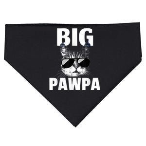 Funny Black And White Cat Kitten Big Pawpa USA-Made Doggie Bandana