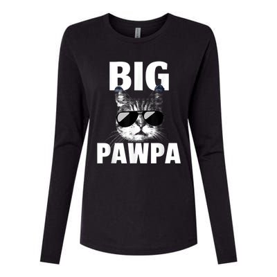 Funny Black And White Cat Kitten Big Pawpa Womens Cotton Relaxed Long Sleeve T-Shirt