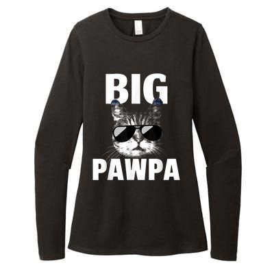 Funny Black And White Cat Kitten Big Pawpa Womens CVC Long Sleeve Shirt