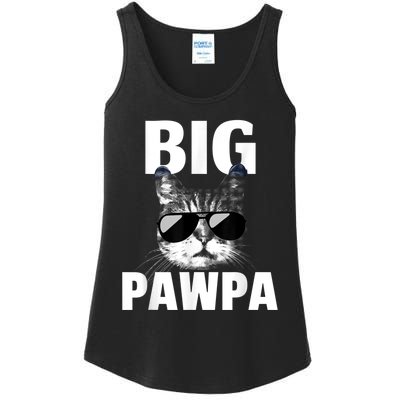 Funny Black And White Cat Kitten Big Pawpa Ladies Essential Tank