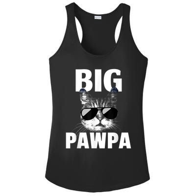 Funny Black And White Cat Kitten Big Pawpa Ladies PosiCharge Competitor Racerback Tank