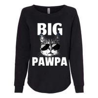 Funny Black And White Cat Kitten Big Pawpa Womens California Wash Sweatshirt