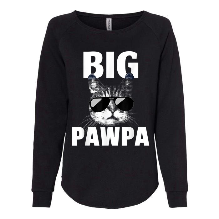 Funny Black And White Cat Kitten Big Pawpa Womens California Wash Sweatshirt