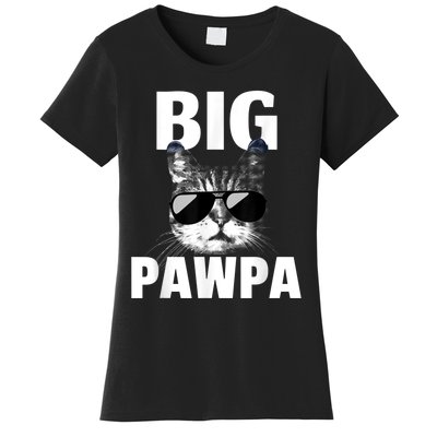 Funny Black And White Cat Kitten Big Pawpa Women's T-Shirt