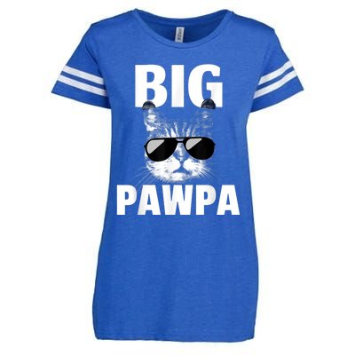 Funny Black And White Cat Kitten Big Pawpa Enza Ladies Jersey Football T-Shirt