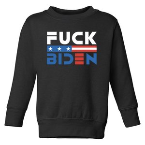 Fuck Biden American Flag Anti Biden Fuck Joe Biden Toddler Sweatshirt