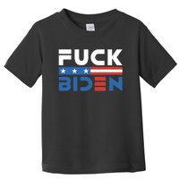 Fuck Biden American Flag Anti Biden Fuck Joe Biden Toddler T-Shirt