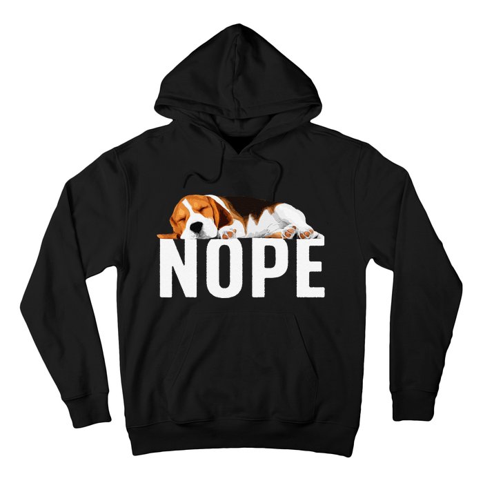 Funny Beagle Art Nope Beagle Dog Beagle Lover Gift Hoodie