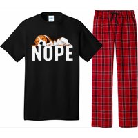 Funny Beagle Art Nope Beagle Dog Beagle Lover Gift Pajama Set