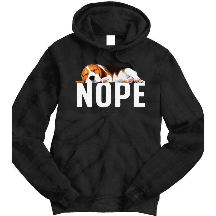 Funny Beagle Art Nope Beagle Dog Beagle Lover Gift Tie Dye Hoodie