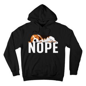 Funny Beagle Art Nope Beagle Dog Beagle Lover Gift Tall Hoodie