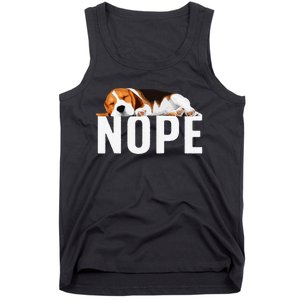 Funny Beagle Art Nope Beagle Dog Beagle Lover Gift Tank Top