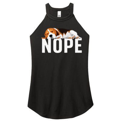 Funny Beagle Art Nope Beagle Dog Beagle Lover Gift Women’s Perfect Tri Rocker Tank