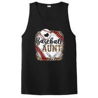 Funny Baseball Auntie Vintage Leopard Baseball Pride Gift PosiCharge Competitor Tank