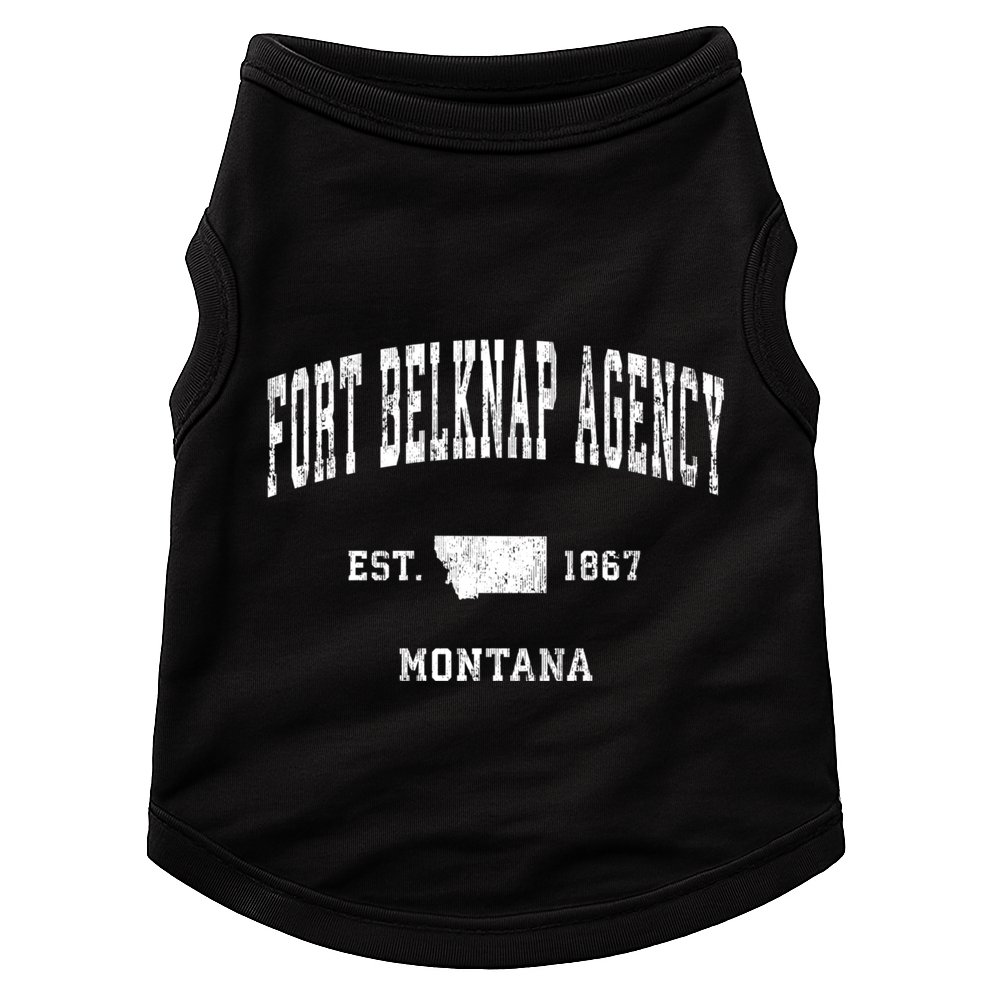 Fort Belknap Agency Montana Mt Vintage Athletic Sports Doggie Tank