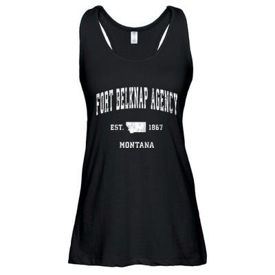 Fort Belknap Agency Montana Mt Vintage Athletic Sports Ladies Essential Flowy Tank
