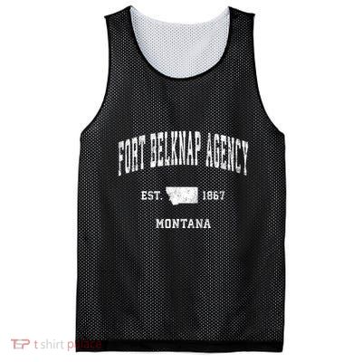 Fort Belknap Agency Montana Mt Vintage Athletic Sports Mesh Reversible Basketball Jersey Tank