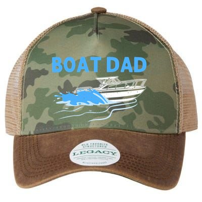 Funny Boating Art For Dad Father Boat Captain Boater Pontoon Cute Gift Legacy Tie Dye Trucker Hat
