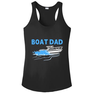 Funny Boating Art For Dad Father Boat Captain Boater Pontoon Cute Gift Ladies PosiCharge Competitor Racerback Tank