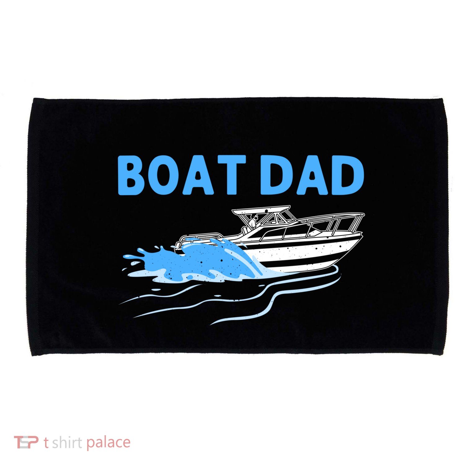 Funny Boating Art For Dad Father Boat Captain Boater Pontoon Cute Gift Microfiber Hand Towel