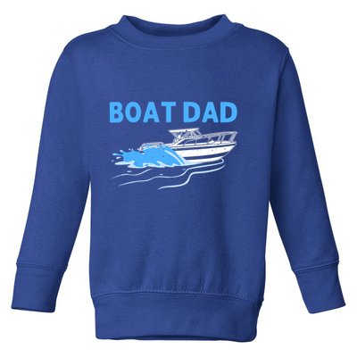 Funny Boating Art For Dad Father Boat Captain Boater Pontoon Cute Gift Toddler Sweatshirt