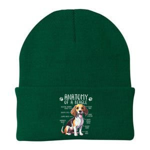 Funny Beagle Anatomy Of A Beagle Dog Owner Cute Pet Lover Knit Cap Winter Beanie