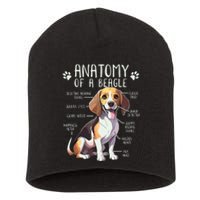 Funny Beagle Anatomy Of A Beagle Dog Owner Cute Pet Lover Short Acrylic Beanie