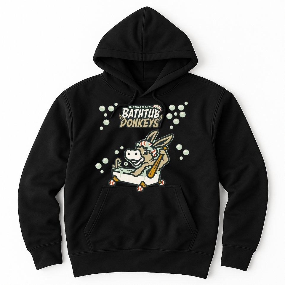 Funny Binghamton Bathtub Donkey Gift Hoodie