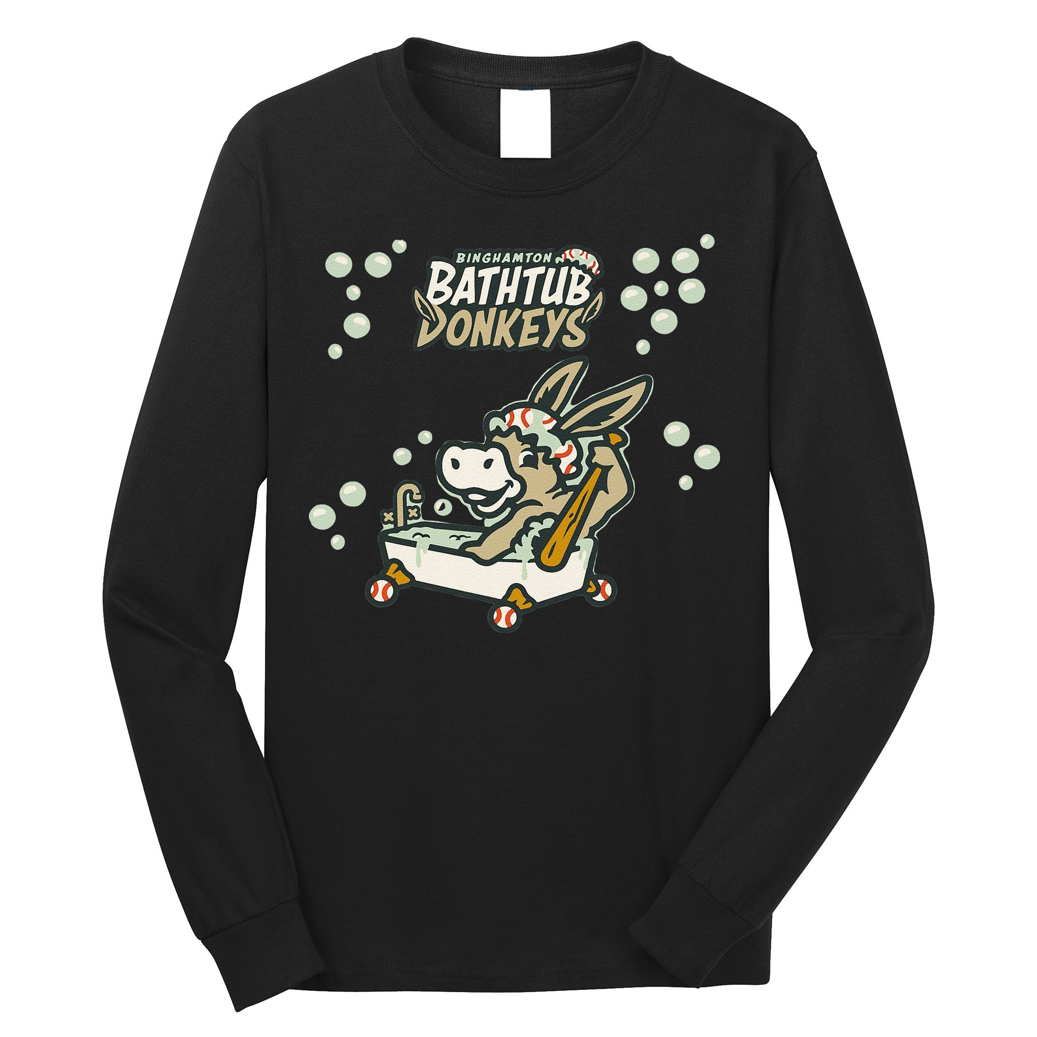 Funny Binghamton Bathtub Donkey Gift Long Sleeve Shirt