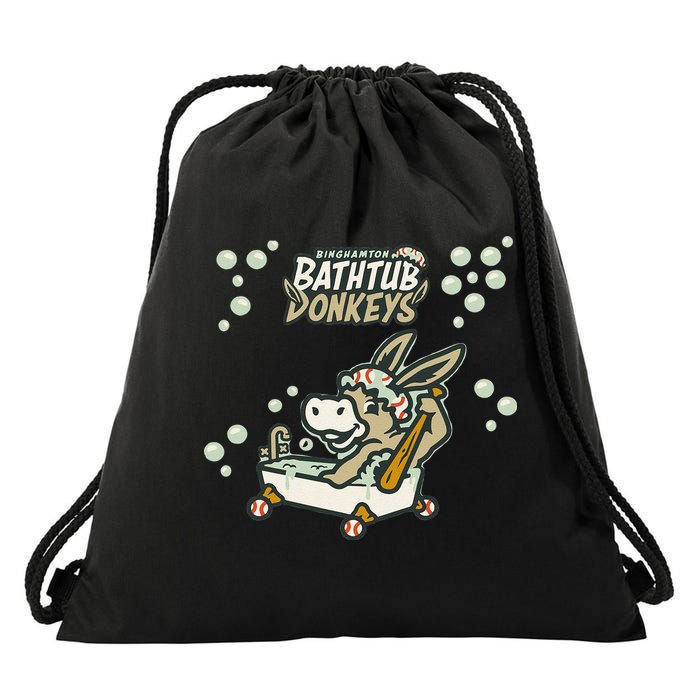 Funny Binghamton Bathtub Donkey Gift Drawstring Bag