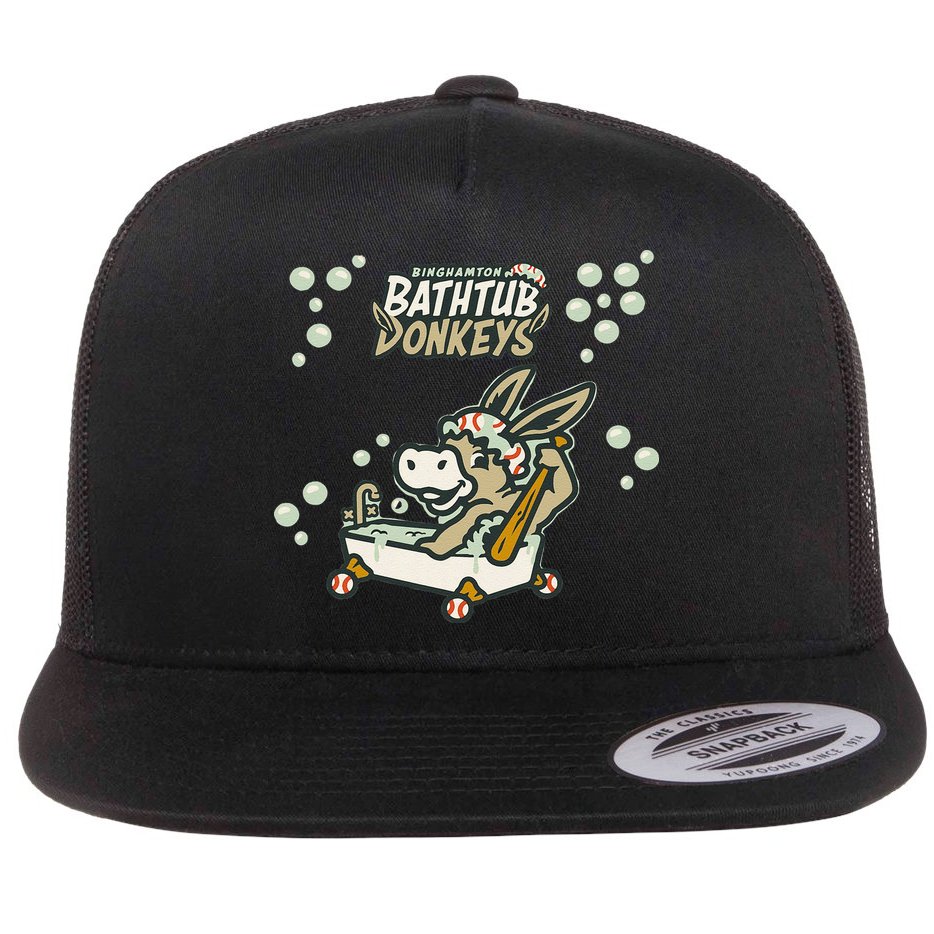Funny Binghamton Bathtub Donkey Gift Flat Bill Trucker Hat