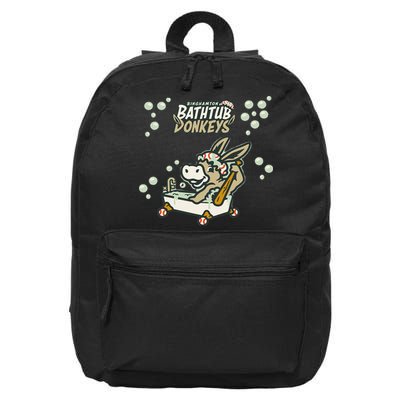 Funny Binghamton Bathtub Donkey Gift 16 in Basic Backpack