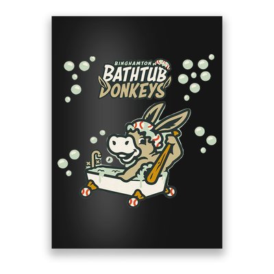 Funny Binghamton Bathtub Donkey Gift Poster