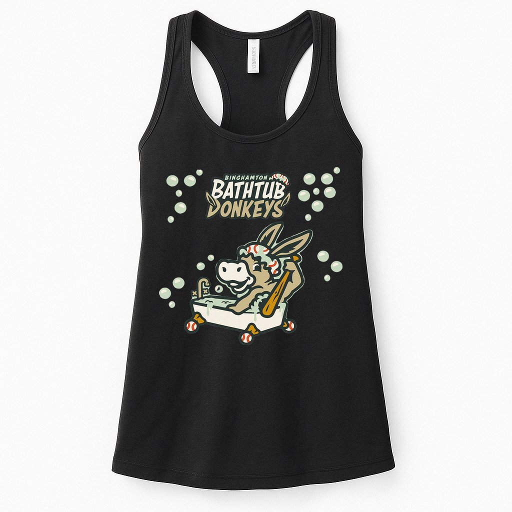 Funny Binghamton Bathtub Donkey Gift Womens Tank Top