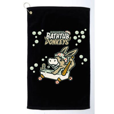 Funny Binghamton Bathtub Donkey Gift Golf Towel