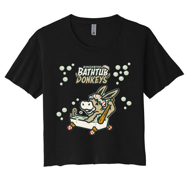 Funny Binghamton Bathtub Donkey Gift Crop Top
