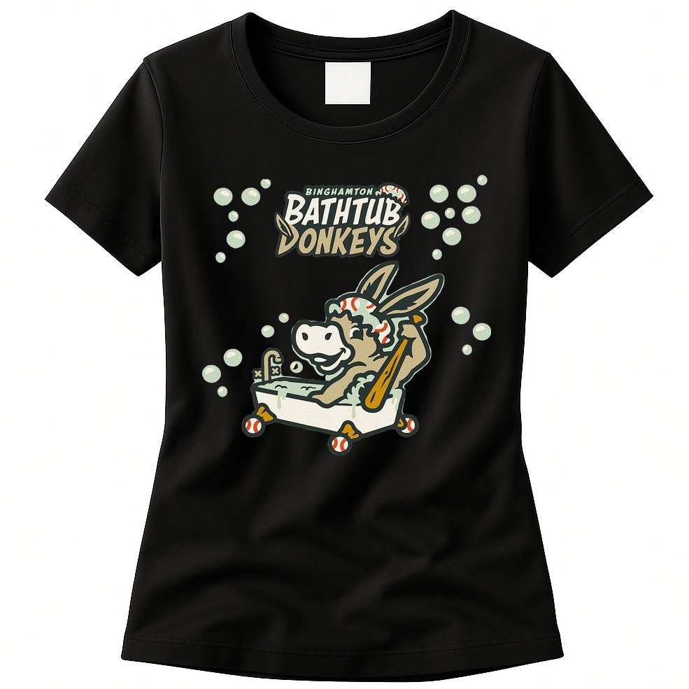 Funny Binghamton Bathtub Donkey Gift Womens T-Shirt