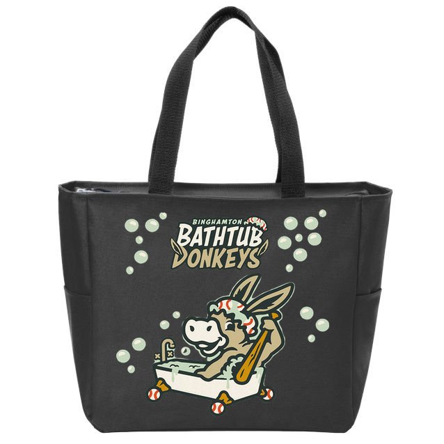 Funny Binghamton Bathtub Donkey Gift Zip Tote Bag