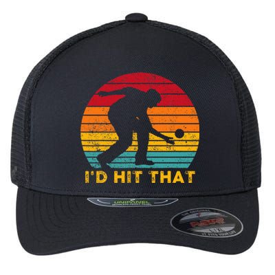 Funny Bocce Ball Retro ID Hit That Flexfit Unipanel Trucker Cap