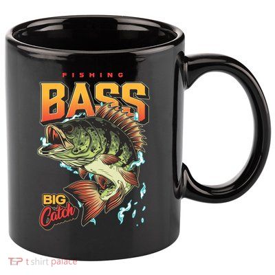 Fishing Bass Bitch Catch 11oz C Handle Ceramic Mug