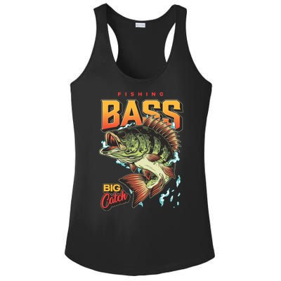 Fishing Bass Bitch Catch Ladies PosiCharge Competitor Racerback Tank