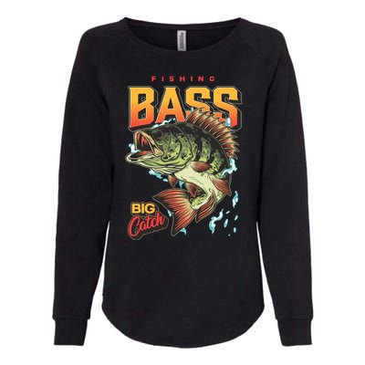 Fishing Bass Bitch Catch Womens California Wash Sweatshirt