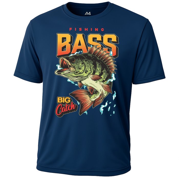 Fishing Bass Bitch Catch Cooling Performance Crew T-Shirt