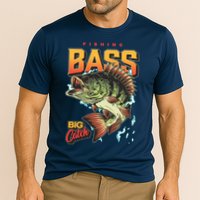 Fishing Bass Bitch Catch Cooling Performance Crew T-Shirt