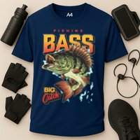 Fishing Bass Bitch Catch Cooling Performance Crew T-Shirt