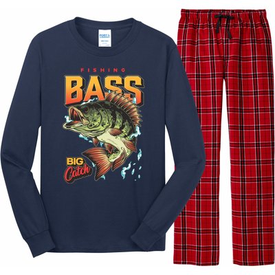 Fishing Bass Bitch Catch Long Sleeve Pajama Set