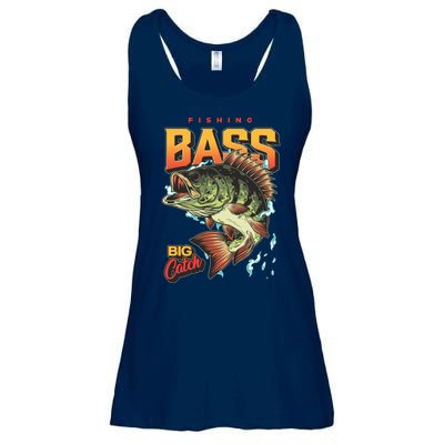 Fishing Bass Bitch Catch Ladies Essential Flowy Tank