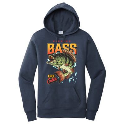 Fishing Bass Bitch Catch Women's Pullover Hoodie