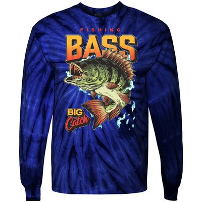 Fishing Bass Bitch Catch Tie-Dye Long Sleeve Shirt